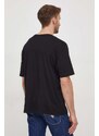 Bavlněné tričko Guess černá barva, s potiskem, M4RI81 K9RM1