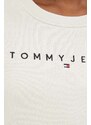 Mikina Tommy Jeans dámská, béžová barva, s potiskem