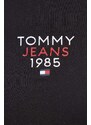 Tričko s dlouhým rukávem Tommy Jeans černá barva