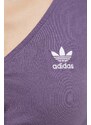 Tričko s dlouhým rukávem adidas Originals fialová barva