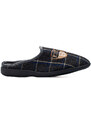 Men's black plaid slippers Shelvt