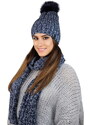 Kamea Woman's Hat&Scarf K.22.261.12 Navy Blue