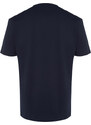 Trendyol Stone-Navy Blue Basic Slim Fit 100% bavlna 2-Balení Tričko s Krátkým rukávem