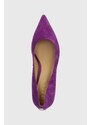 Lodičky Lauren Ralph Lauren Adrienne fialová barva, 80275600000000000