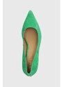 Semišové podpatky Lauren Ralph Lauren Adrienne zelená barva, 80275600000000000