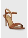 Kožené sandály Lauren Ralph Lauren Gwen hnědá barva, 80294100000000000