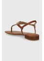 Kožené sandály Lauren Ralph Lauren Ellington dámské, hnědá barva, 80294100000000000