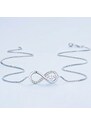 GRACE Silver Jewellery Stříbrný náhrdelník se zirkony Nekonečno - stříbro 925/1000