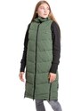 Meatfly dámská zimní dlouhá vesta Tama Olive | Zelená