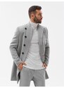 Ombre Clothing Pánský kabát ASHTON grey melange