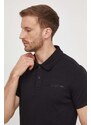 Polo tričko Guess NOLAN černá barva, M4RP66 KBL51