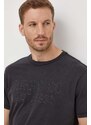 Bavlněné tričko Guess šedá barva, s aplikací, M4RI02 I3Z14