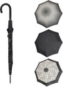 Doppler Fiber Flex AC BLACK & WHITE - dámský holový vystřelovací deštník celovzor