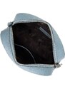 Dámská řetízková kožená crossbody kabelka Wittchen, světlo modrá, přírodní kůže