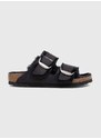 Kožené pantofle Birkenstock dámské, černá barva