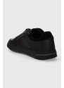 Kožené sneakers boty Calvin Klein LOW TOP LACE UP LTH černá barva, HM0HM01455