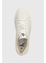 Kožené sneakers boty Calvin Klein Jeans CLASSIC CUPSOLE LOWLACEUP LTH WN bílá barva, YW0YW01444