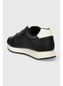 Sneakers boty Calvin Klein Jeans RETRO RUNNER LOW LTH IN SAT černá barva, YM0YM00863