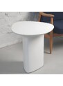 Krémově bílý lakovaný odkládací stolek RAGABA CELLS 50 x 50 cm