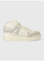 Kožené sneakers boty Calvin Klein Jeans BASKET CUPSOLE HIGH MIX ML FAD béžová barva, YW0YW01300