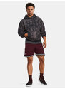 Under Armour Mikina Curry Acid Wash Hoodie-GRY - Pánské