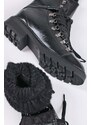 Ideal Černé šněrovací kotníkové boty Movia