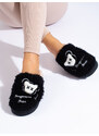 Black women's slippers Shelvt warm