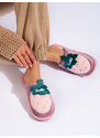 Insulated women's slippers Shelvt pink