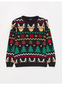 LC Waikiki Crew Neck Christmas Theme Long Sleeve Boy Knitwear Sweater