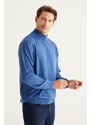 ALTINYILDIZ CLASSICS Men's Indigo Anti-Pilling Standard Fit Normal Cut Half Turtleneck Knitwear Sweater.