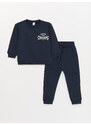 LC Waikiki Hooded Embroidered Long Sleeve Plush Boy Pajama Set