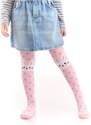 Denokids Bunny Girl Polka Dot Thick Pink Pantyhose.