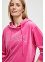 Mikina Guess COUTURE dámská, růžová barva, s kapucí, V4RQ25 KBXI2