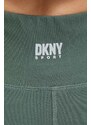 Legíny Dkny dámské, zelená barva, hladké, DP3P3387