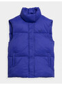 Dámská péřová vesta s výplní ze syntetického peří 4FAW23TVESF075-36S modrá - 4F