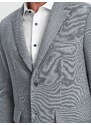 Ombre Clothing Pánská bunda s nášivkami na loktech - světle šedá V1 OM-BLZB-0108