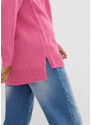 bonprix Norský svetr s postranními rozparky Pink
