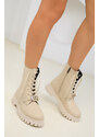 Soho Women's Beige Boots & Bootie 18583