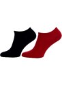 Tommy Hilfiger Woman's 2Pack Socks 343024001 Red/Navy Blue