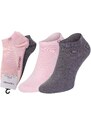 Calvin Klein Sada dvou párů dámských ponožek v šedé a růžové barvě Calvin Kle - Dámské
