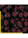 květ růže vínový na černé 726074