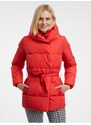 Orsay Červená dámská péřová bunda - Dámské