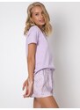 Pyjamas Aruelle Lily Short kr/r XS-2XL lavender