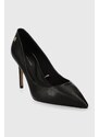 Kožené lodičky Tommy Hilfiger ESSENTIAL POINTED PUMP černá barva, FW0FW07861