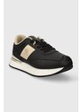 Kožené sneakers boty Tommy Hilfiger TH ELEVATED FEMININE RUNNER HW černá barva, FW0FW07830