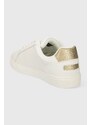 Kožené sneakers boty Tommy Hilfiger ESSENTIAL CUPSOLE SNEAKER GOLD bílá barva, FW0FW07869