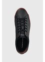 Kožené tenisky Tommy Hilfiger TH HI VULC CORE LOW LEATHER ESS pánské, tmavomodrá barva, FM0FM05041