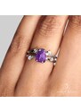 Royal Exklusive Royal Fashion rhodiovaný prsten SKA-R006-SILVER-AMETHYST