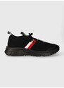 Sneakers boty Tommy Hilfiger MODERN RUNNER KNIT STRIPES ESS černá barva, FM0FM04798