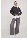Bavlněný svetr Karl Lagerfeld Jeans šedá barva